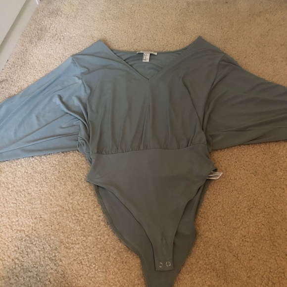 Turquoise Body Suit Shirt - Picture 1 of 3